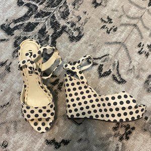 alice + olivia Polka Dot Wedges SZ 41